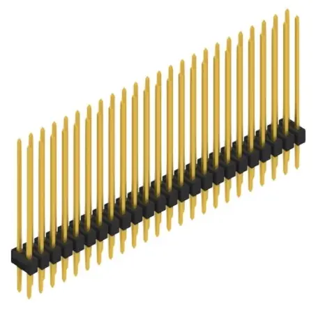 Stiftleiste, 48-polig, RM 2.54 mm, gerade, schwarz, 10053762 Geprüft