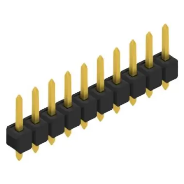 Stiftleiste, 10-polig, RM 2.54 mm, gerade, schwarz, 10053794 Preisreduziert