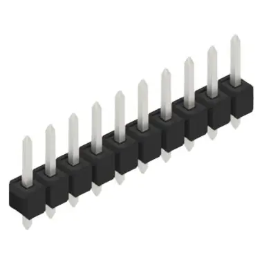 Stiftleiste, 10-polig, RM 2.54 mm, gerade, schwarz, 10053796 Solange Der Vorrat Reicht