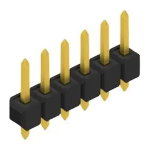 Kostenfreie Lieferung Stiftleiste, 6-polig, RM 2.54 mm, gerade, schwarz, 10053782