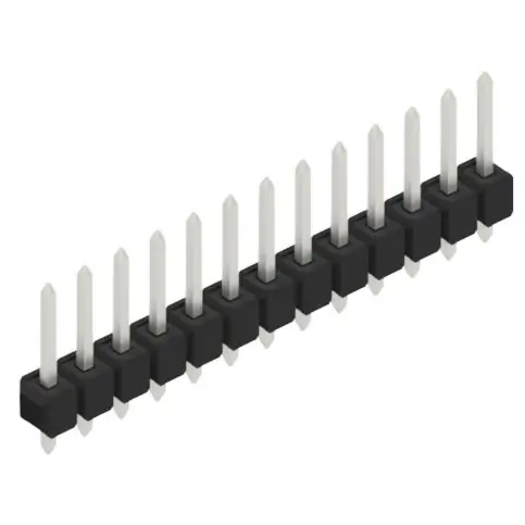 Stiftleiste, 13-polig, RM 2.54 mm, gerade, schwarz, 10053916 Echt