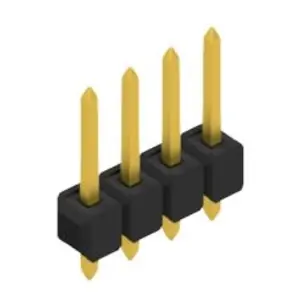 Stiftleiste, 4-polig, RM 2.54 mm, gerade, schwarz, 10053887 Mega-Angebot