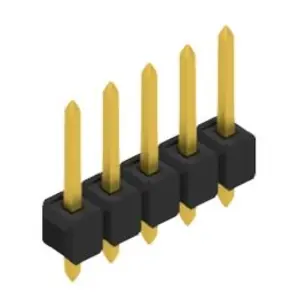 Neu Stiftleiste, 5-polig, RM 2.54 mm, gerade, schwarz, 10053890
