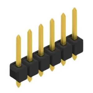 Knallerangebot Stiftleiste, 6-polig, RM 2.54 mm, gerade, schwarz, 10053893