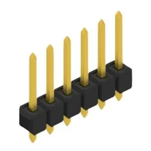 Geprüft Stiftleiste, 6-polig, RM 2.54 mm, gerade, schwarz, 10054006