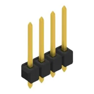 Begrenztes Angebot Stiftleiste, 4-polig, RM 2.54 mm, gerade, schwarz, 10054115