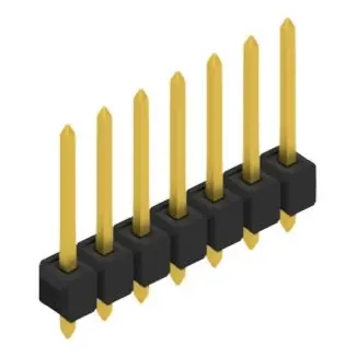 Aktuell Stiftleiste, 7-polig, RM 2.54 mm, gerade, schwarz, 10054125