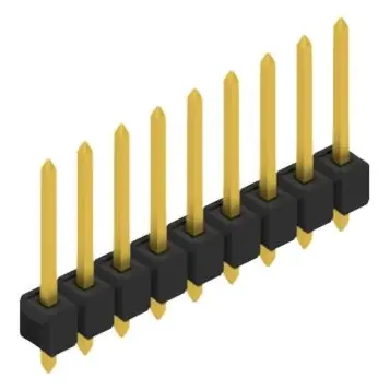 Heißes Angebot Stiftleiste, 9-polig, RM 2.54 mm, gerade, schwarz, 10054131