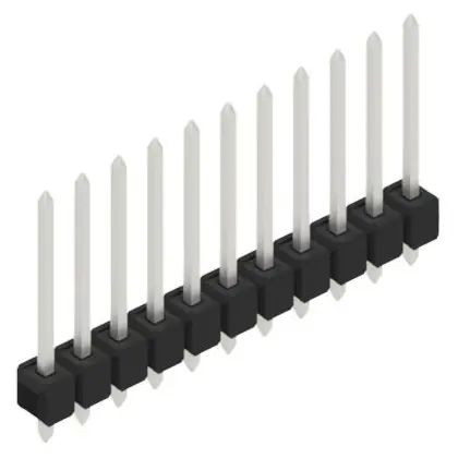 Schneller Versand Stiftleiste, 11-polig, RM 2.54 mm, gerade, schwarz, 10054253