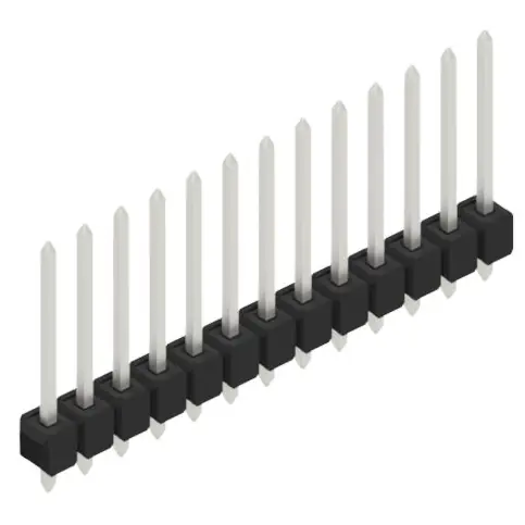 Abverkauf Stiftleiste, 13-polig, RM 2.54 mm, gerade, schwarz, 10054259