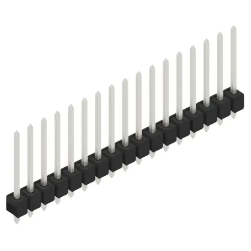 Stiftleiste, 17-polig, RM 2.54 mm, gerade, schwarz, 10054272 Neu