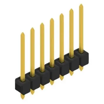 Günstig Stiftleiste, 7-polig, RM 2.54 mm, gerade, schwarz, 10054239