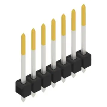 Schnäppchen Stiftleiste, 7-polig, RM 2.54 mm, gerade, schwarz, 10054240