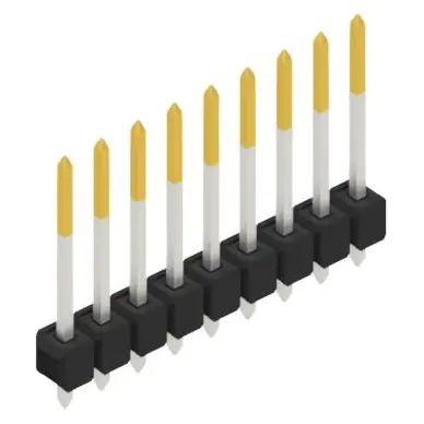 Stiftleiste, 9-polig, RM 2.54 mm, gerade, schwarz, 10054246 Sonderangebot