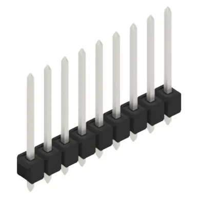 Mega-Angebot Stiftleiste, 9-polig, RM 2.54 mm, gerade, schwarz, 10054247