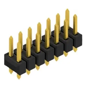 Stiftleiste, 14-polig, RM 2.54 mm, gerade, schwarz, 10054351 Preiswert