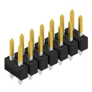 Bestpreis Stiftleiste, 14-polig, RM 2.54 mm, gerade, schwarz, 10054352