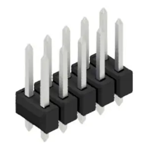 Preisreduziert Stiftleiste, 10-polig, RM 2.54 mm, gerade, schwarz, 10054459