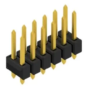 Echt Stiftleiste, 12-polig, RM 2.54 mm, gerade, schwarz, 10054460