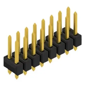 Mega-Angebot Stiftleiste, 16-polig, RM 2.54 mm, gerade, schwarz, 10054467