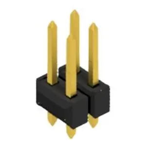 Top-Seller Stiftleiste, 4-polig, RM 2.54 mm, gerade, schwarz, 10054448