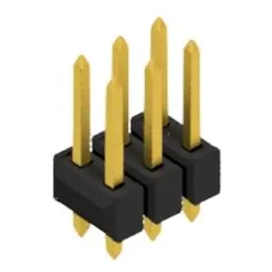 Preis Gesenkt Stiftleiste, 6-polig, RM 2.54 mm, gerade, schwarz, 10054451