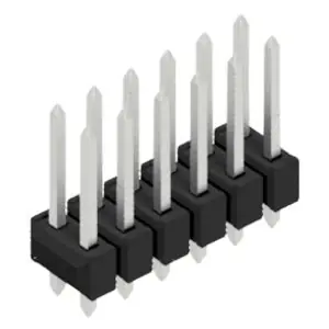 Stiftleiste, 12-polig, RM 2.54 mm, gerade, schwarz, 10054577 Ausverkauf