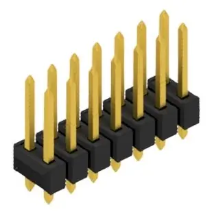 Stiftleiste, 14-polig, RM 2.54 mm, gerade, schwarz, 10054578 Direktkauf