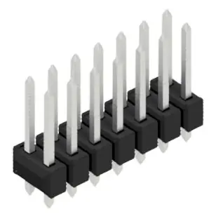 Stiftleiste, 14-polig, RM 2.54 mm, gerade, schwarz, 10054580 Zertifiziert