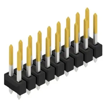 Markenprodukt Stiftleiste, 18-polig, RM 2.54 mm, gerade, schwarz, 10054586