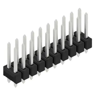 Stiftleiste, 20-polig, RM 2.54 mm, gerade, schwarz, 10054590 Neu Im Sortiment