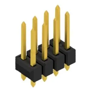 Schneller Versand Stiftleiste, 8-polig, RM 2.54 mm, gerade, schwarz, 10054569
