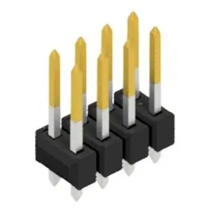 Stiftleiste, 8-polig, RM 2.54 mm, gerade, schwarz, 10054570 Neuheit