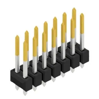 Stiftleiste, 14-polig, RM 2.54 mm, gerade, schwarz, 10054693 Must-Have