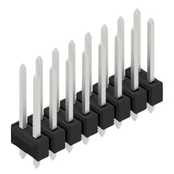 Stiftleiste, 16-polig, RM 2.54 mm, gerade, schwarz, 10054697 Sale