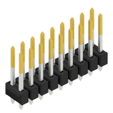 Stiftleiste, 18-polig, RM 2.54 mm, gerade, schwarz, 10054700 Abverkauf