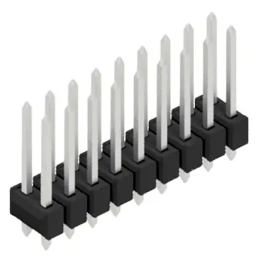 Stiftleiste, 18-polig, RM 2.54 mm, gerade, schwarz, 10054701 Kostenloser Versand