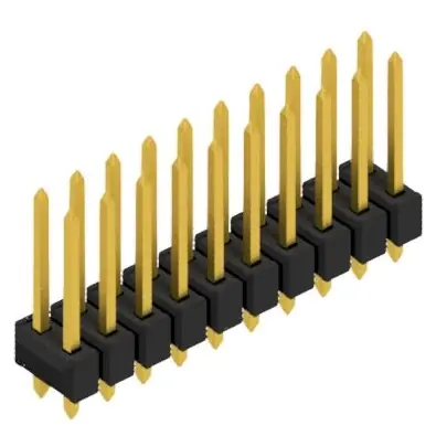 Günstig Stiftleiste, 20-polig, RM 2.54 mm, gerade, schwarz, 10054702