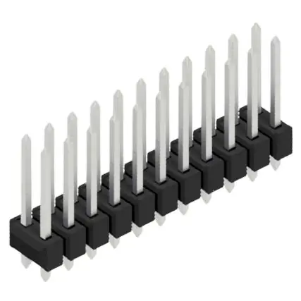 Stiftleiste, 22-polig, RM 2.54 mm, gerade, schwarz, 10054707 Highlight