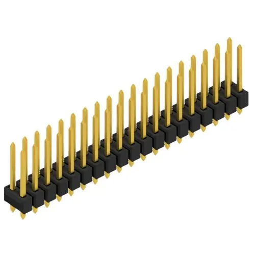 Stiftleiste, 38-polig, RM 2.54 mm, gerade, schwarz, 10054731 Bestseller