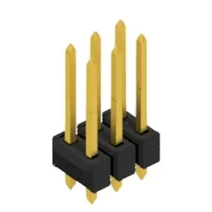 Stiftleiste, 6-polig, RM 2.54 mm, gerade, schwarz, 10054680 Markenprodukt