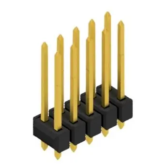 Jetzt Bestellen Stiftleiste, 10-polig, RM 2.54 mm, gerade, schwarz, 10054802