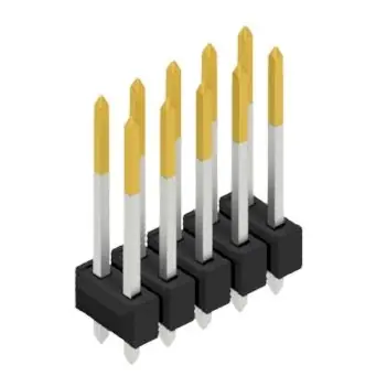 Expressversand Stiftleiste, 10-polig, RM 2.54 mm, gerade, schwarz, 10054803