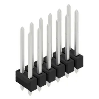Stiftleiste, 12-polig, RM 2.54 mm, gerade, schwarz, 10054808 Top-Preis
