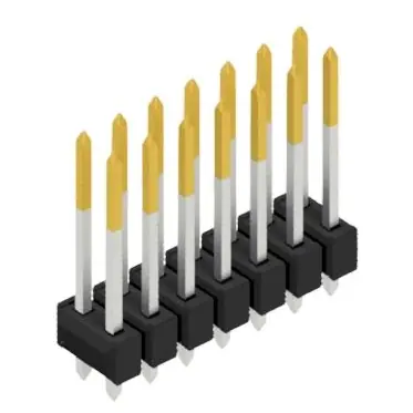 Stiftleiste, 14-polig, RM 2.54 mm, gerade, schwarz, 10054810 Schnäppchen