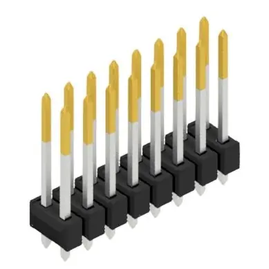 Stiftleiste, 16-polig, RM 2.54 mm, gerade, schwarz, 10054813 Bestseller