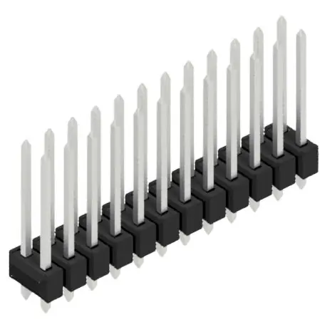 Geprüft Stiftleiste, 24-polig, RM 2.54 mm, gerade, schwarz, 10054826