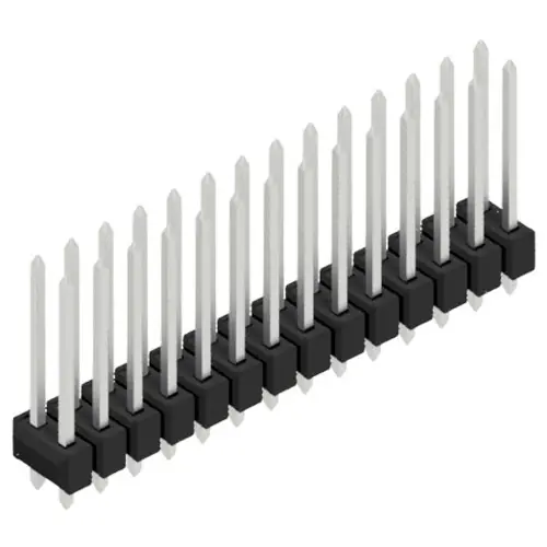 Abverkauf Stiftleiste, 28-polig, RM 2.54 mm, gerade, schwarz, 10054833