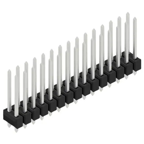 Stiftleiste, 30-polig, RM 2.54 mm, gerade, schwarz, 10054836 Preiswert