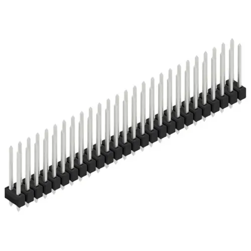Stiftleiste, 52-polig, RM 2.54 mm, gerade, schwarz, 10054872 Must-Have
